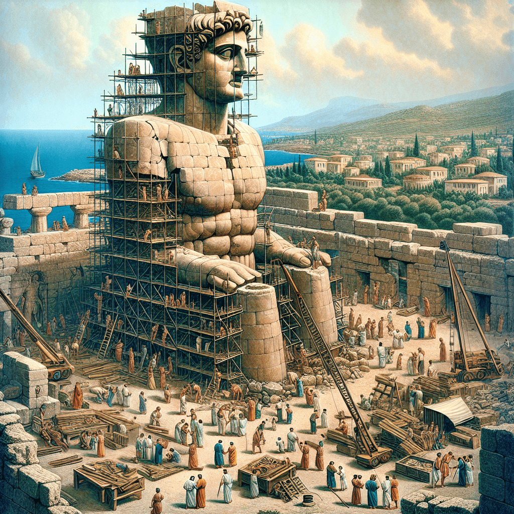 Construction of the Colossus of Rhodes