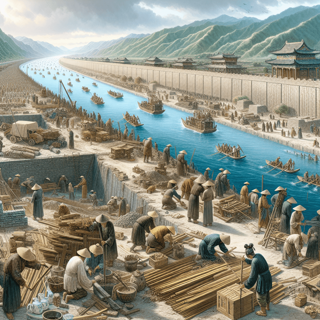 Construction of the Grand Canal in China