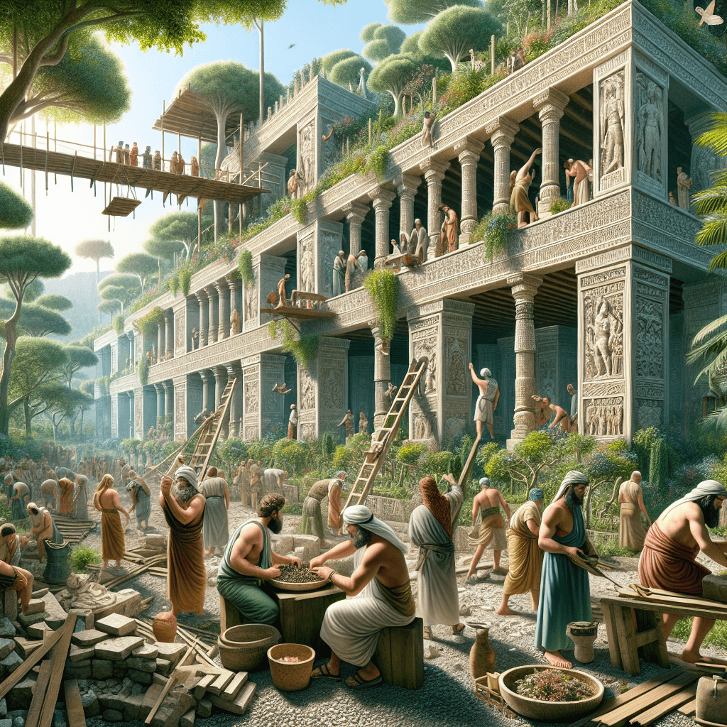 Construction of the Hanging Gardens of Babylon